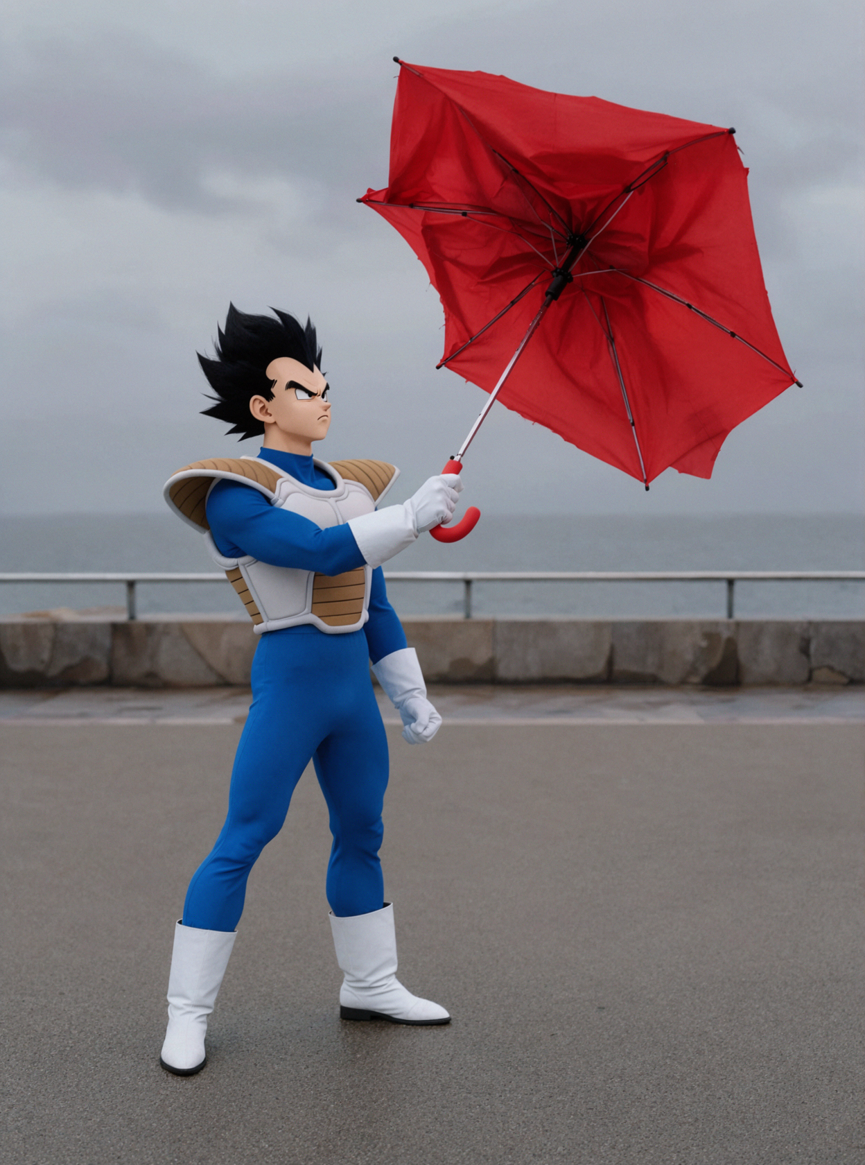 Vegeta · Même le vent refuse de céder — AI image creation