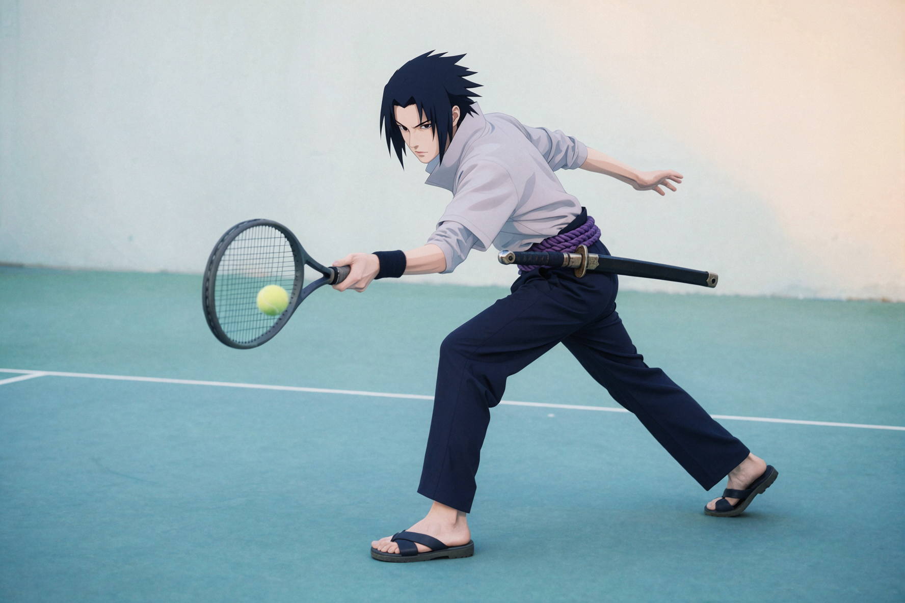 Sasuke Uchiha · Le demi-temps avant le retour — AI image creation