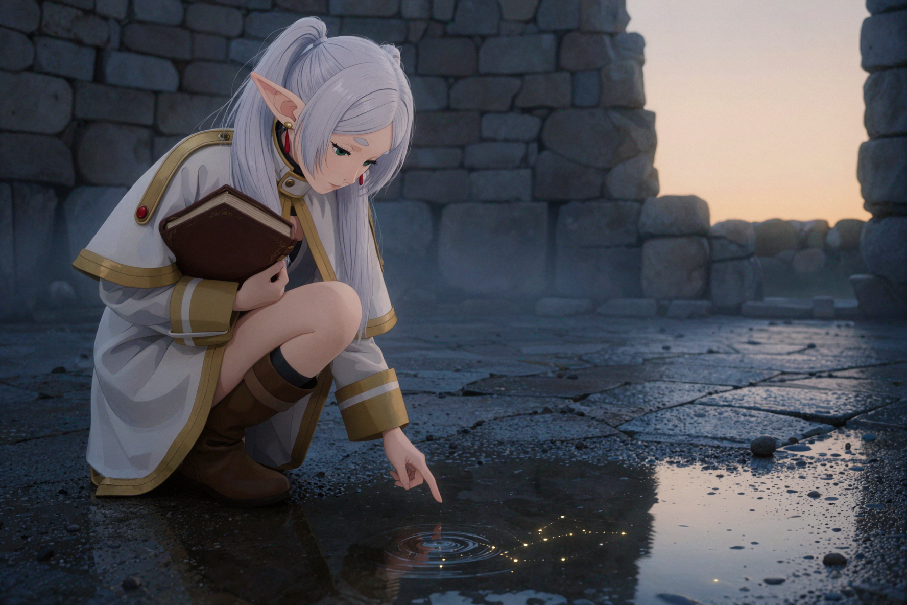 Frieren · Carte stellaire après la pluie — AI image creation