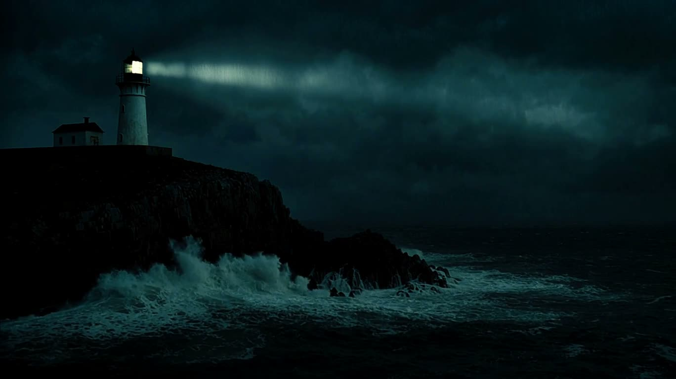 Phare solitaire dans la tempête