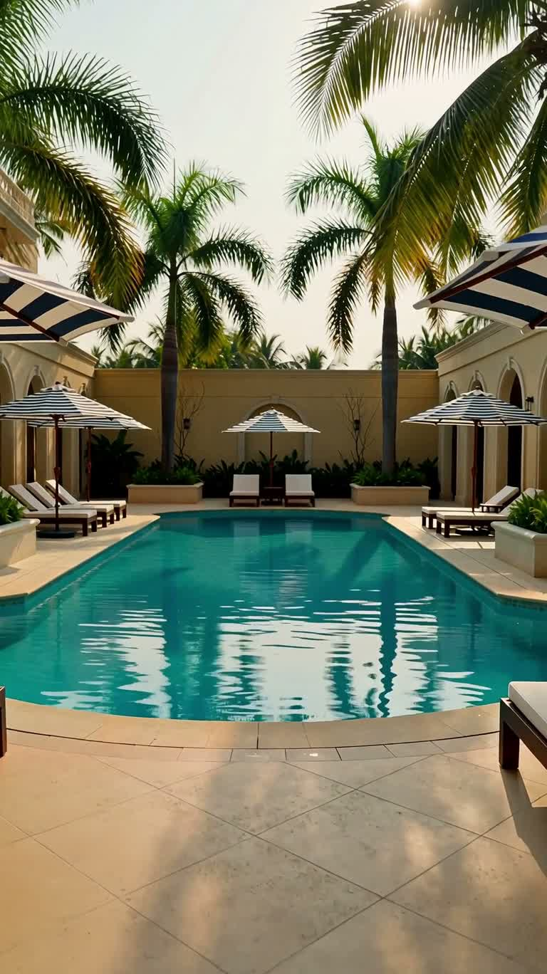 Summer Fashion Ad by the Pink Poolside
