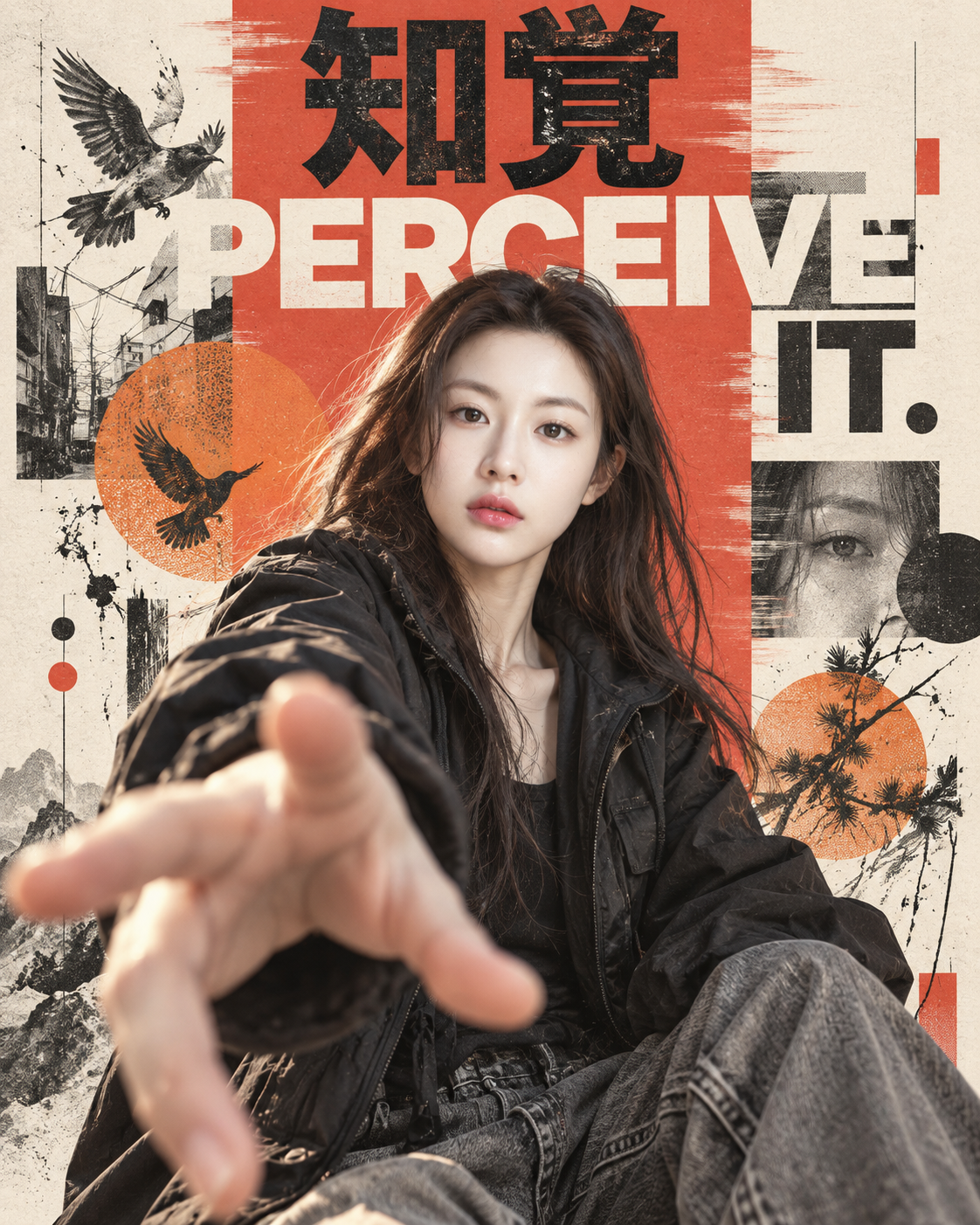 PERCEIVE当代日式街头服饰海报 — AI image creation