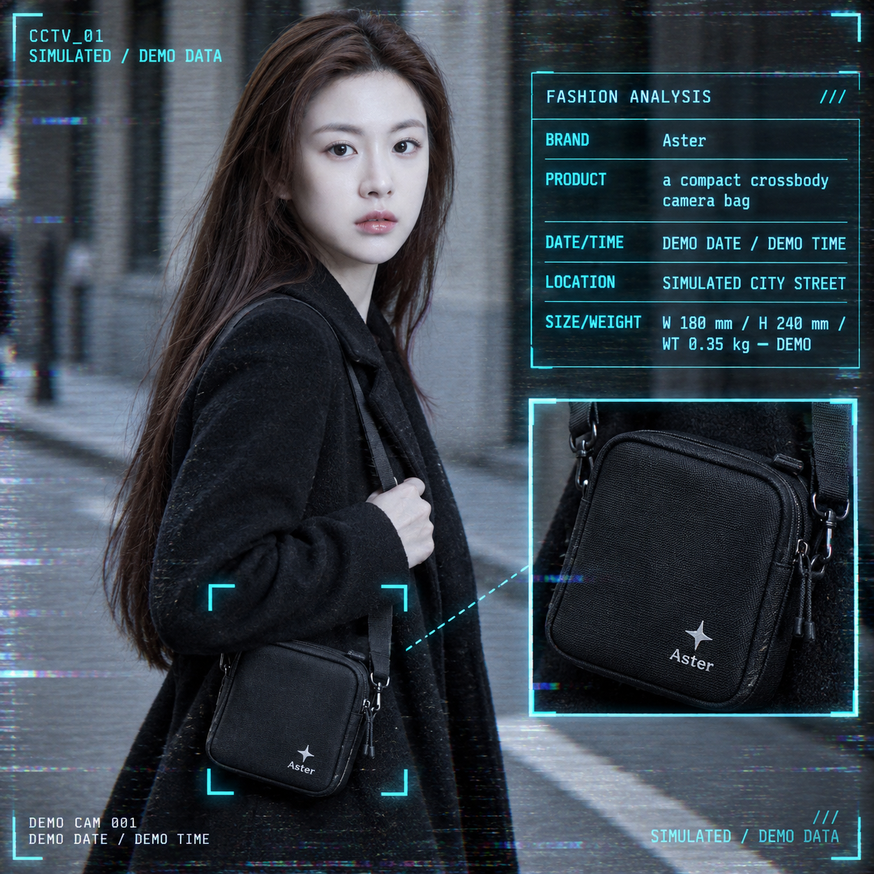 模拟监控风格品牌产品分析画面