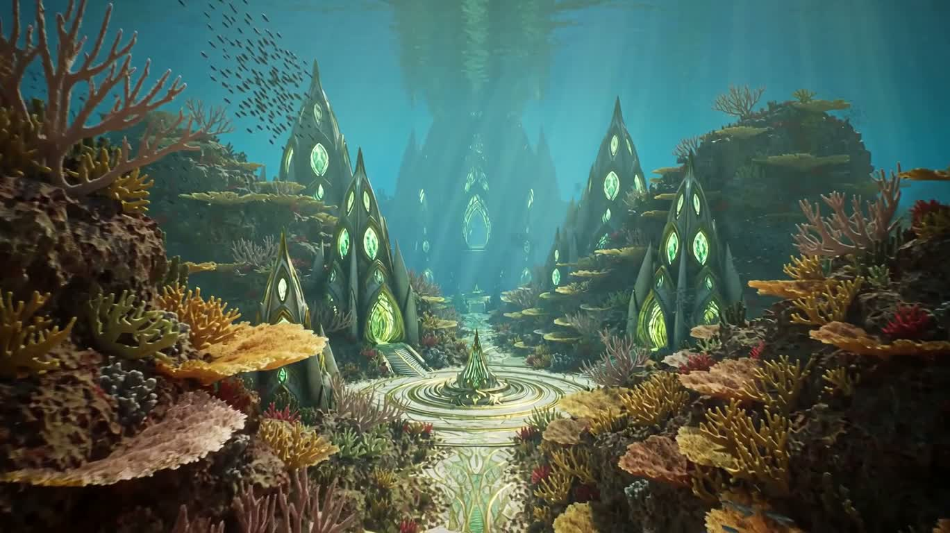 Cité sous-marine luisante