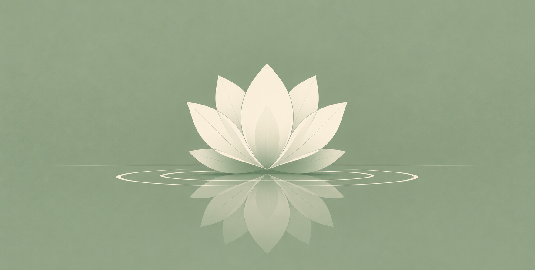 几何禅意莲花插画