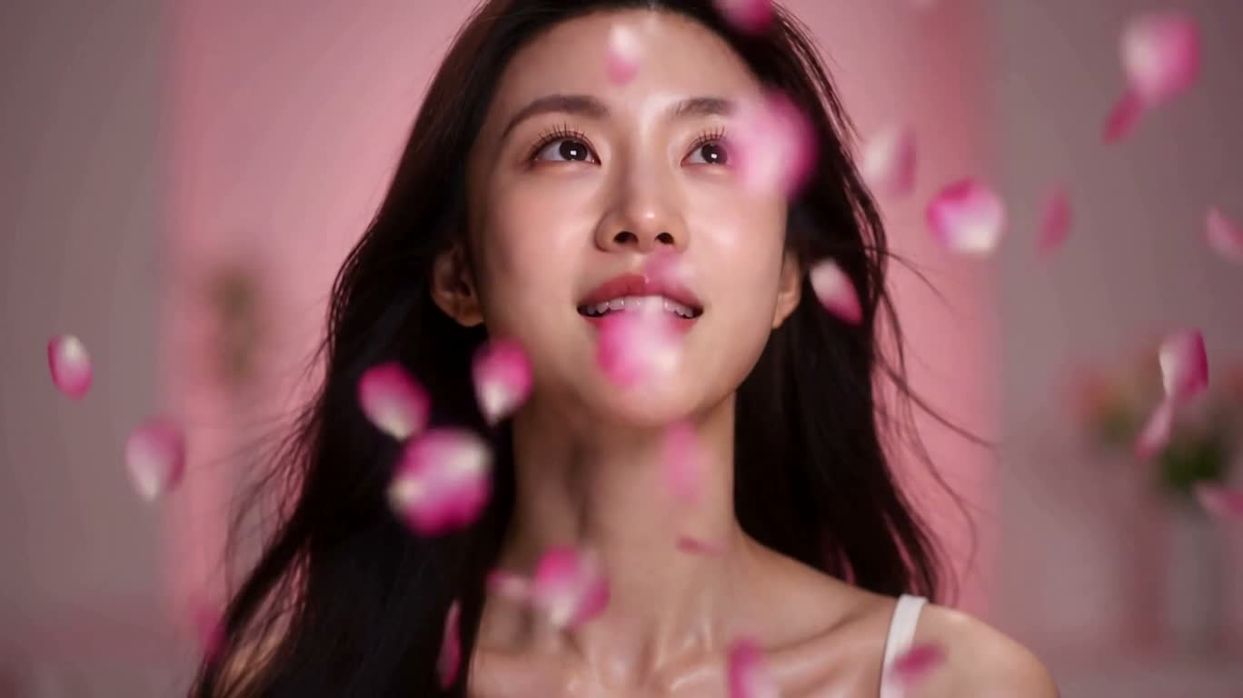 玫瑰花瓣中的爱意