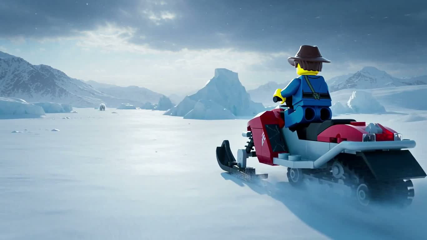 Poursuite en motoneige sur la banquise