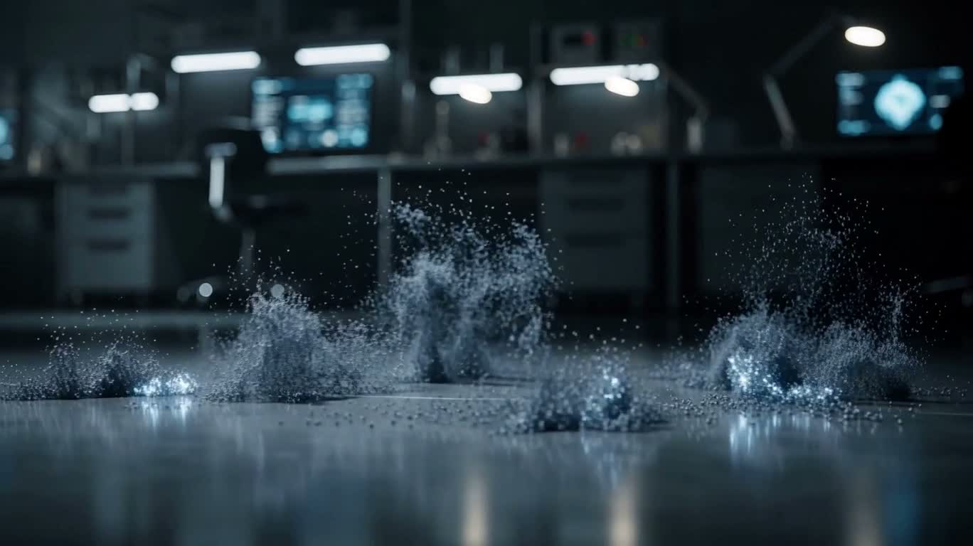 Le nuage nanométrique construit une entité éveillée — AI video creation