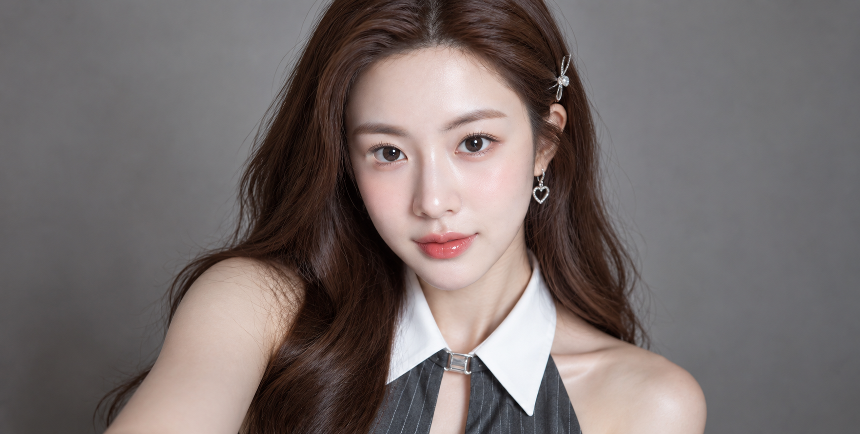 成年东亚女性K-Pop风格美妆特写 — AI image creation