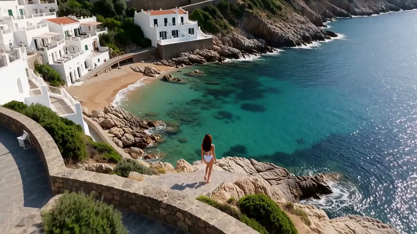 地中海晨光下的跃海旅程