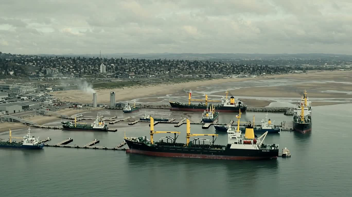 Le port désolé après le brusque recul de la mer