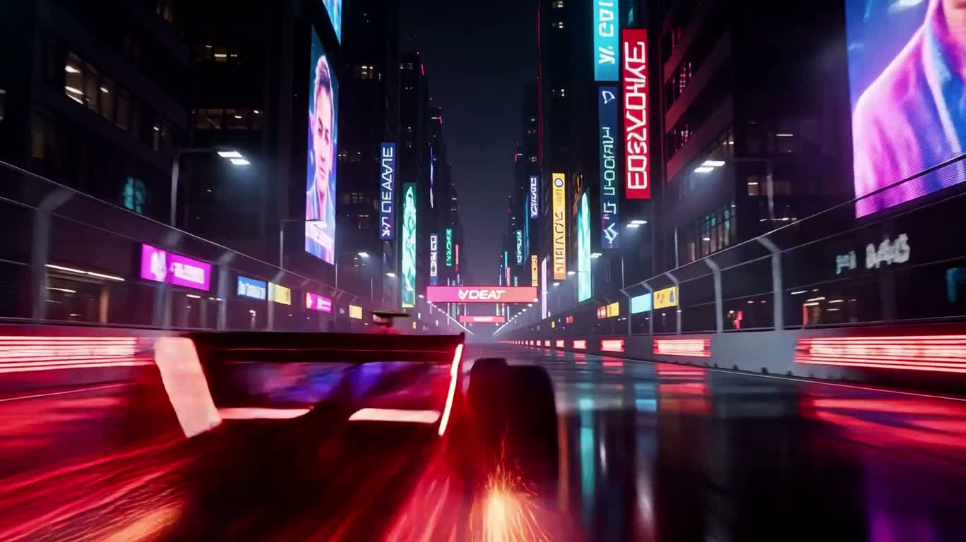 ネオンサイバートンネルの未来F1カー