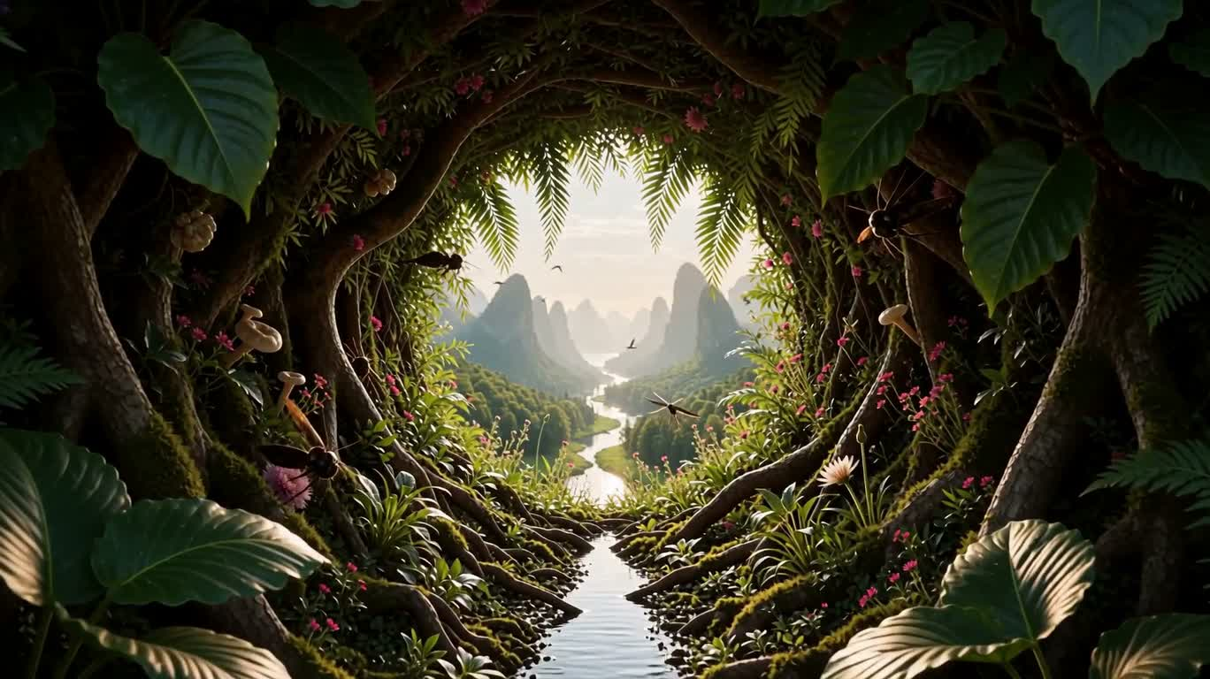 La nature contemple par la vie