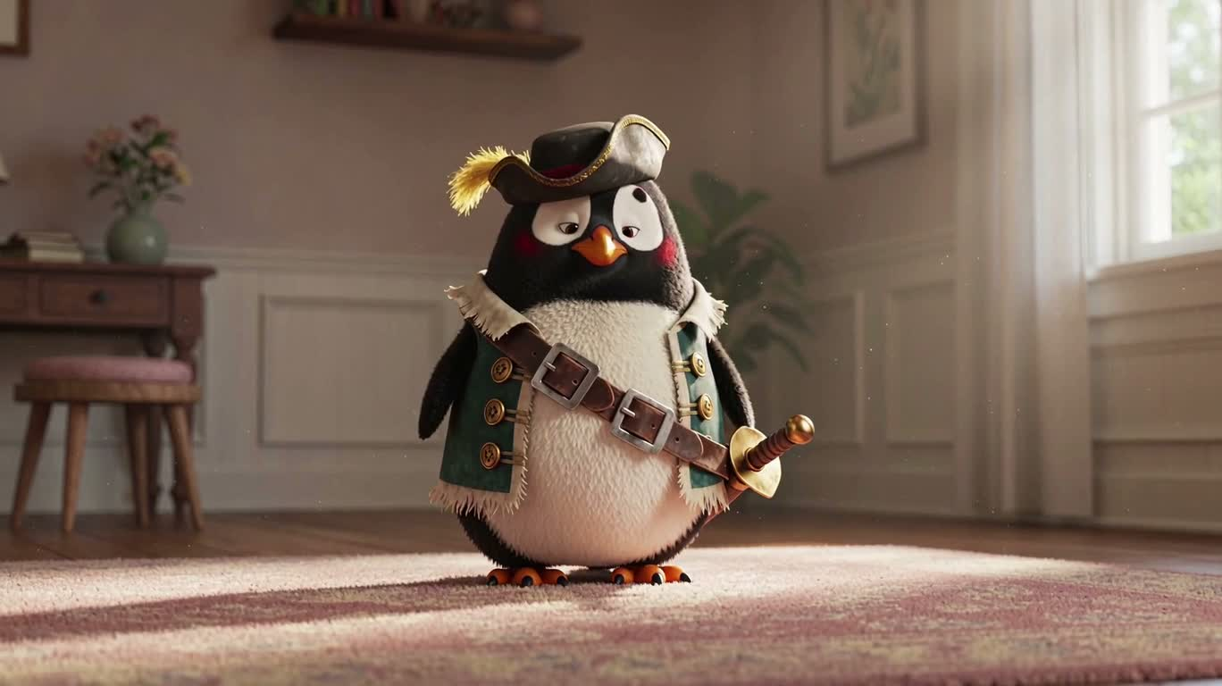 L'aventure intérieure du pingouin pirate pastel