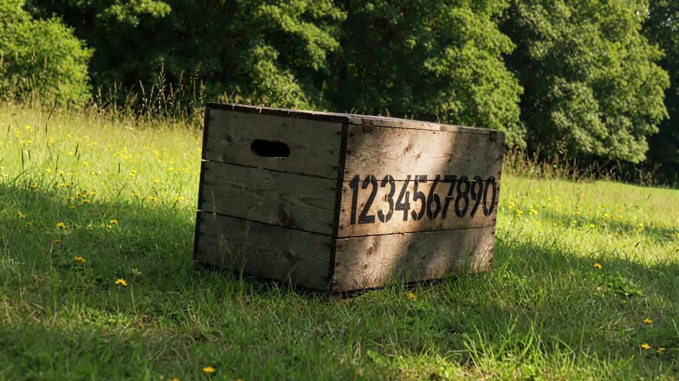 Деревянный ящик на солнечном склоне
