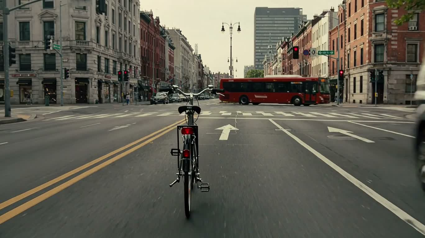 Le voyage du vélo aux feux tricolores — AI video creation