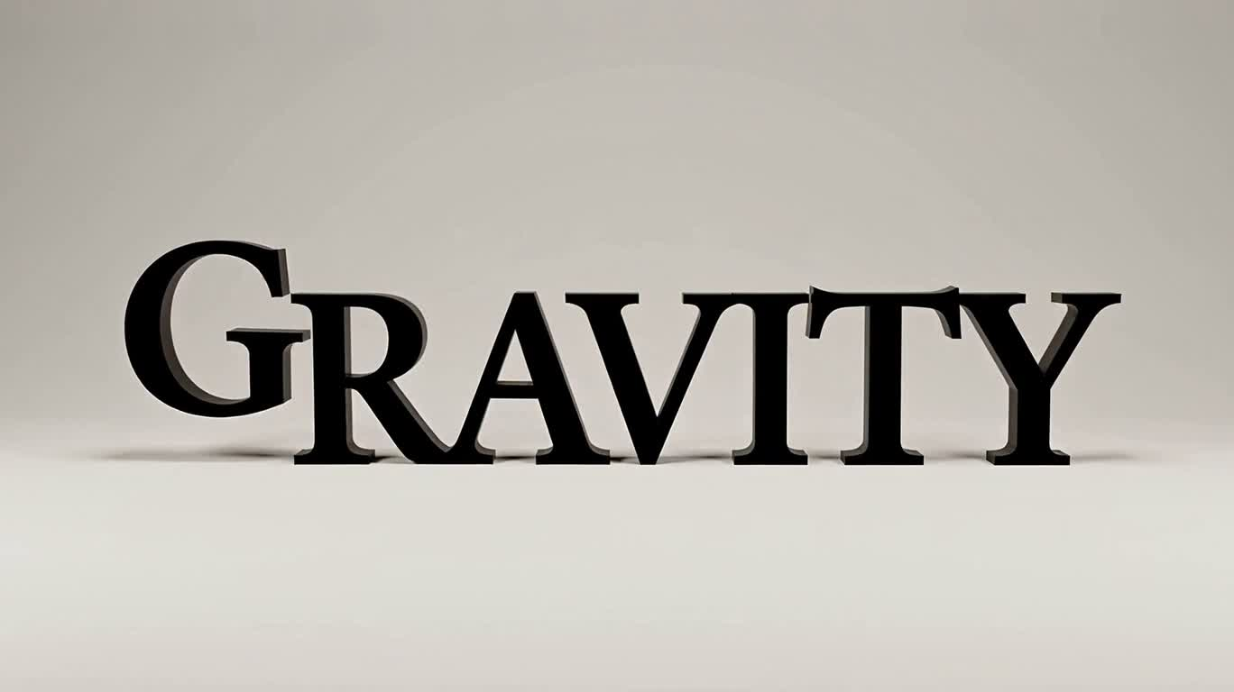 The Gravity-Reversed Alphabet Theater — AI video creation