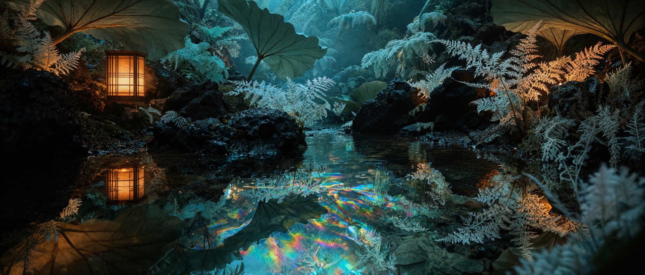 Vallée des fougères de cristal · Réalisme cinématographique — AI image creation