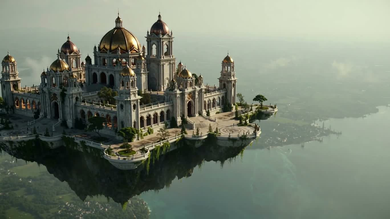 Lone Palace Above the Sea of Clouds