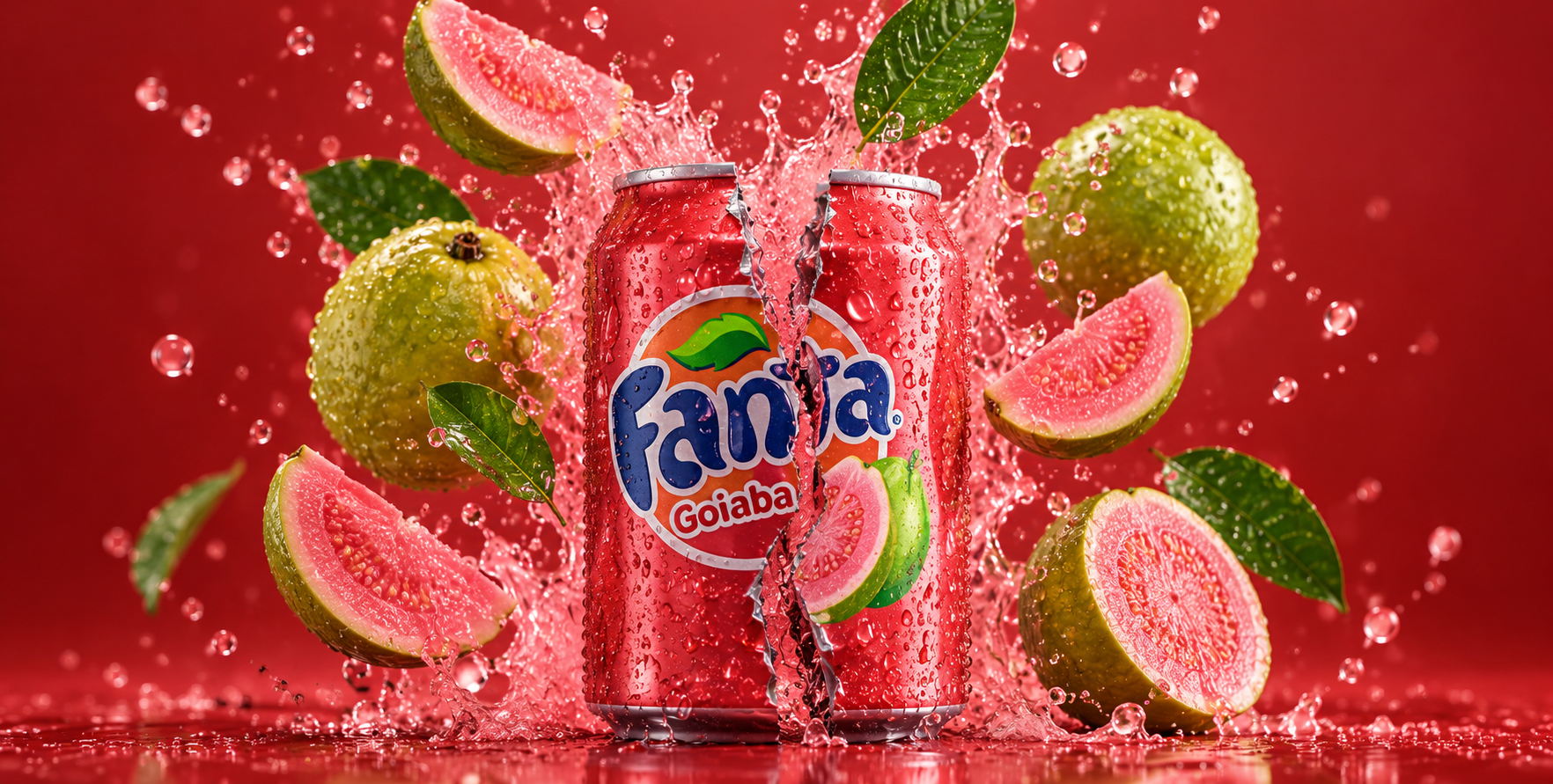 Instant d'explosion de soda à la goyave