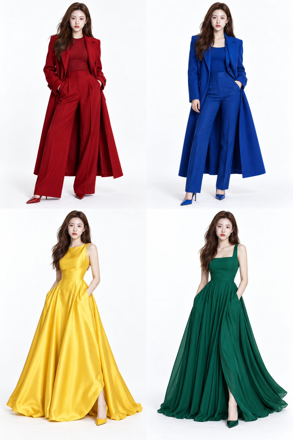 Four-Color Monochrome High-Fashion Lookbook