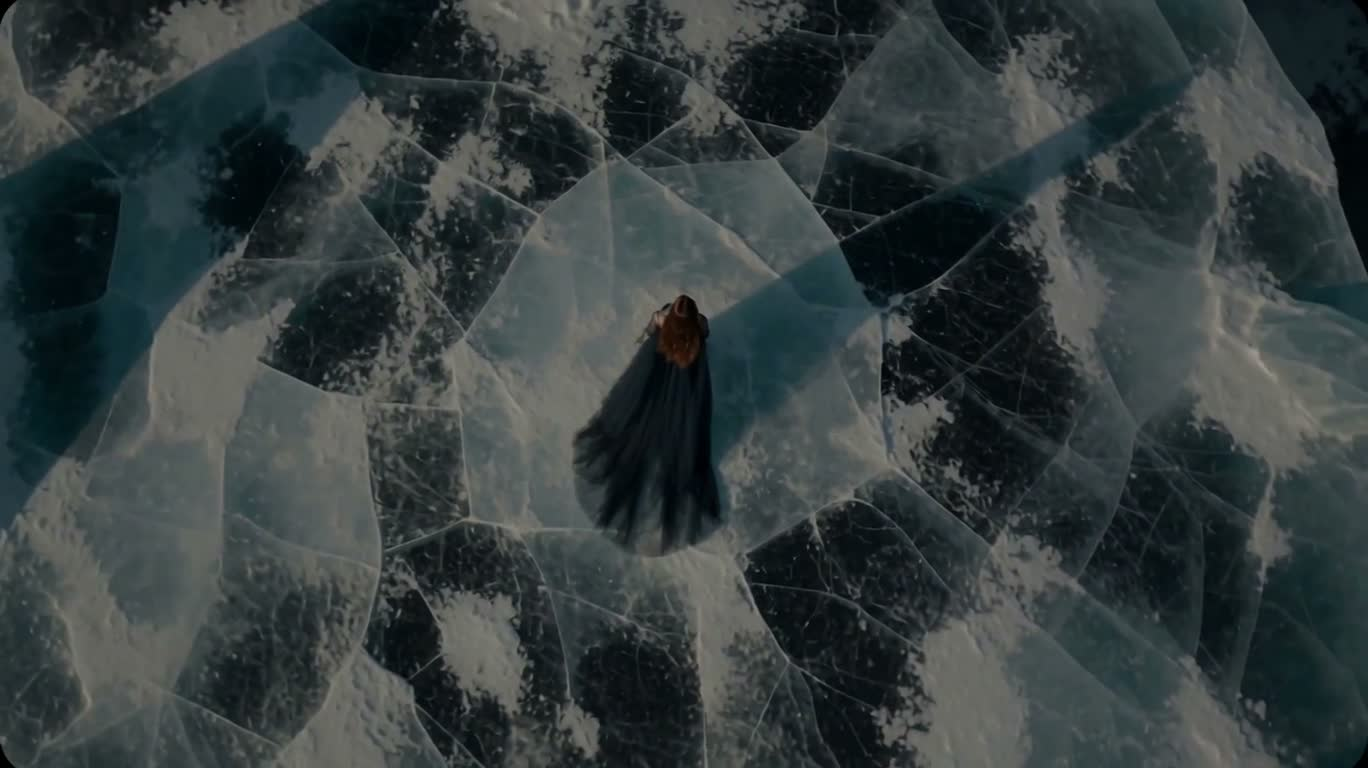 Jeune fille des contes de glace du Nord — AI video creation