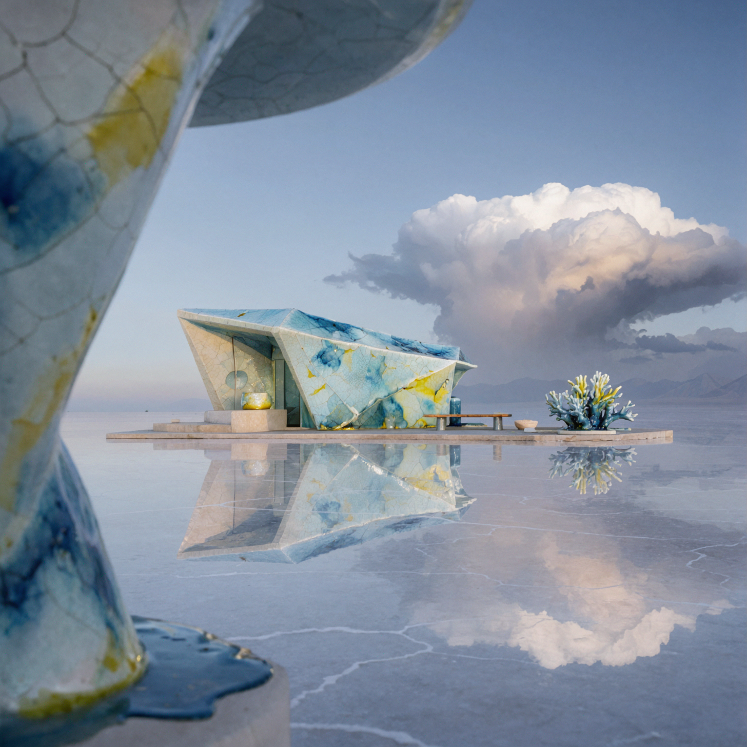 Mirror Salt Lake · Ceramic Glaze — AI image creation