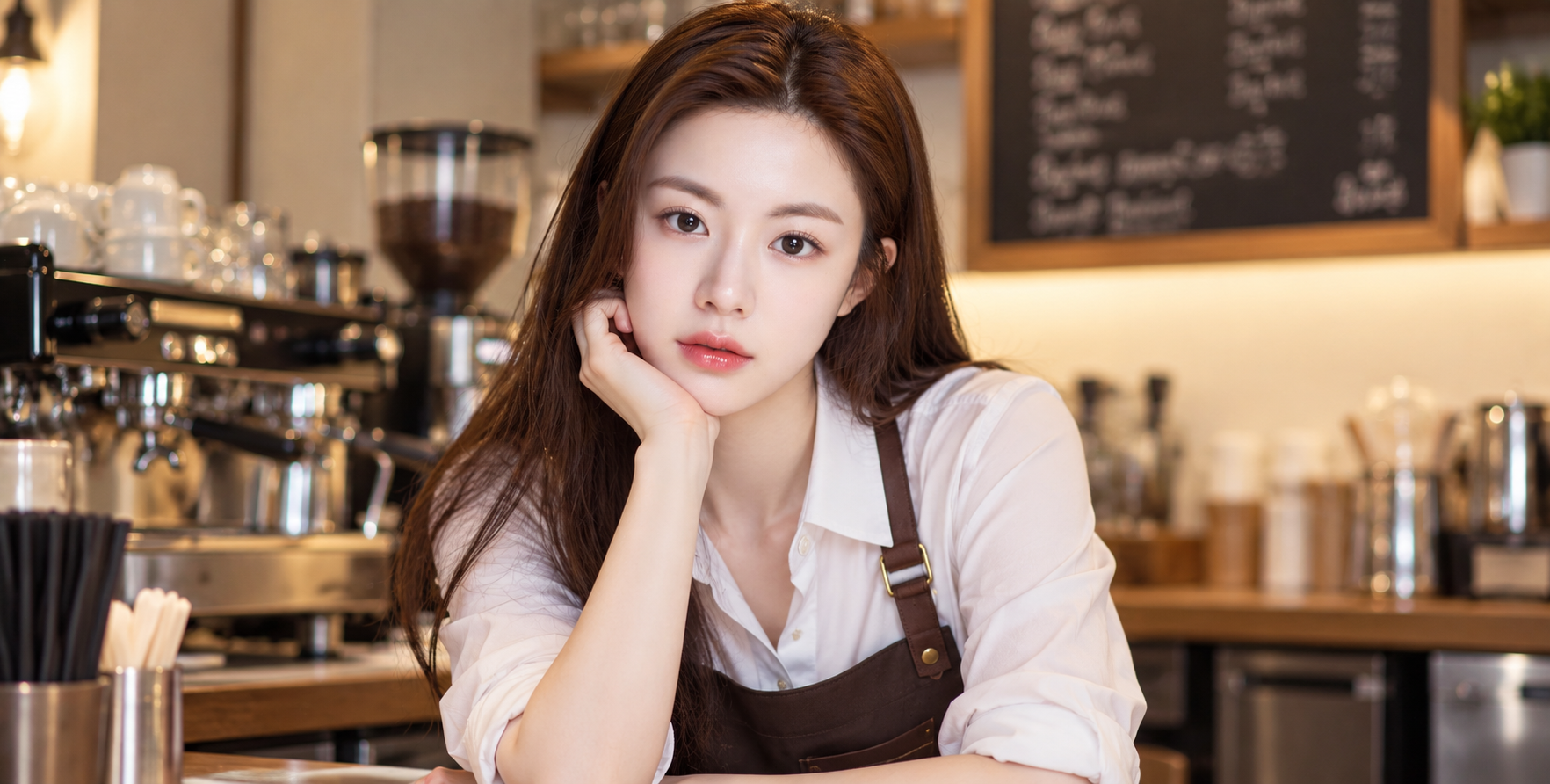 순수하고 자연스러운 절제된 여성의 매력