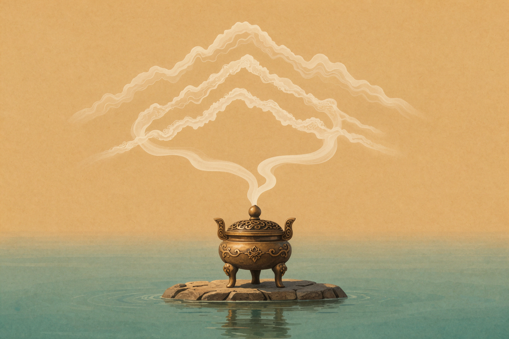 Incense Burner on the Water · Folk Tale — AI image creation
