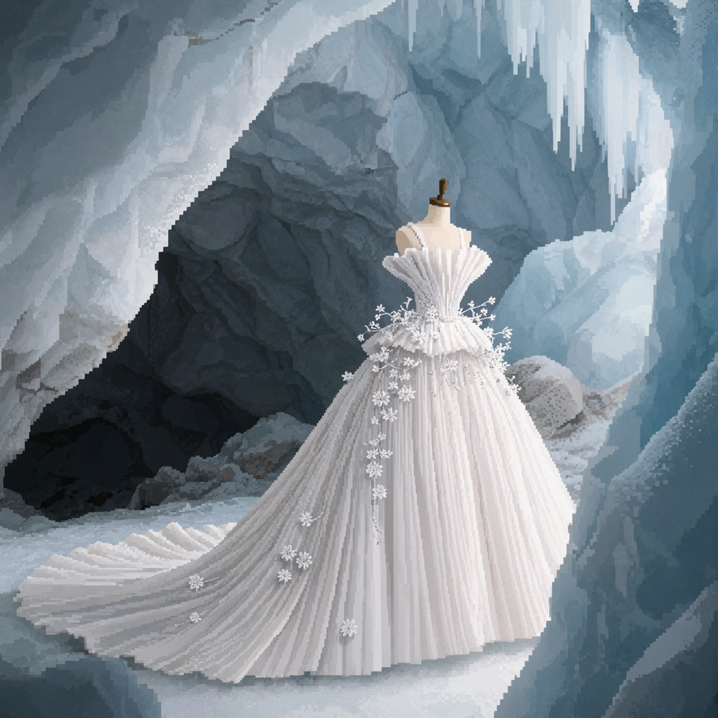 Installation de mariage en montagne enneigée · Art pixel