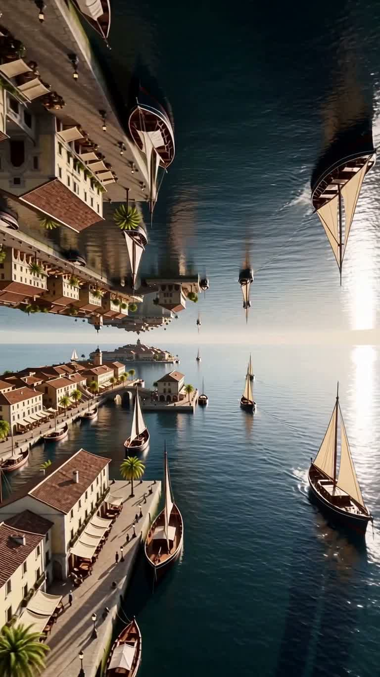 City Suspended Over Four Seas — AI video creation