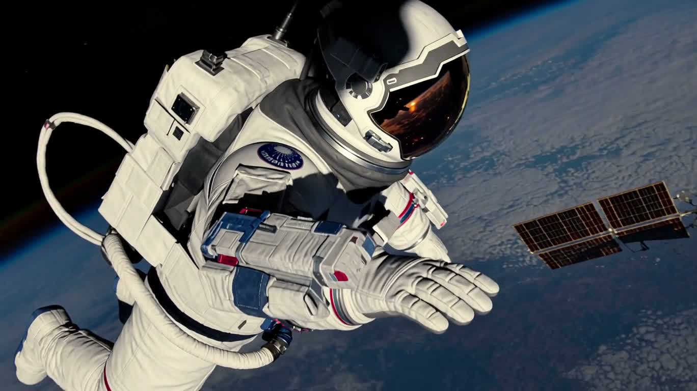 Dawn Astronaut Above the Polar Orbit
