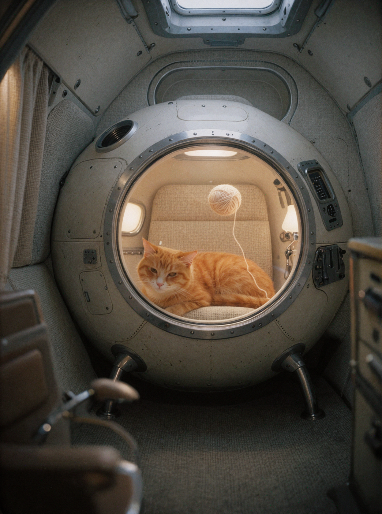 Cat's Space Capsule · Vintage Film — AI image creation