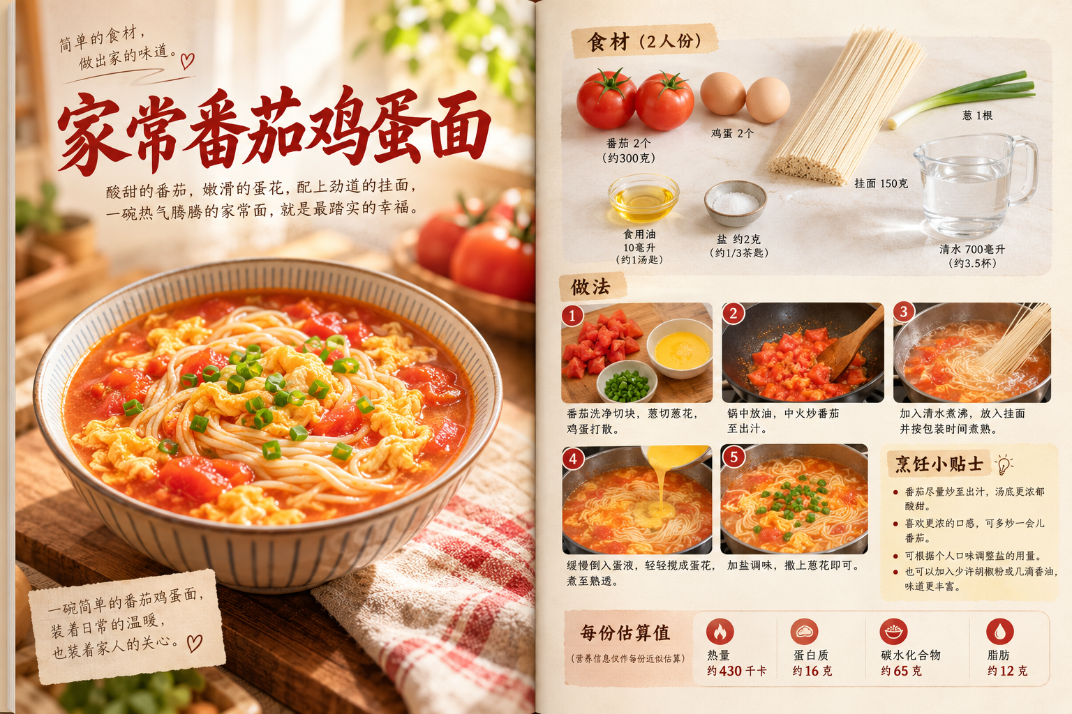 手写食谱变身杂志级跨页 — AI image creation