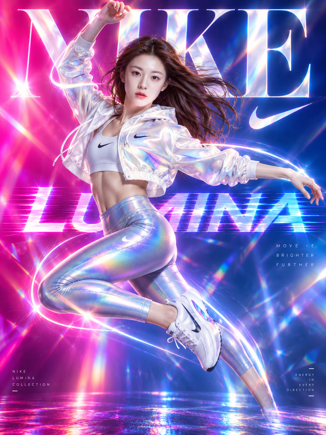 耐克未来感幻彩跳跃广告