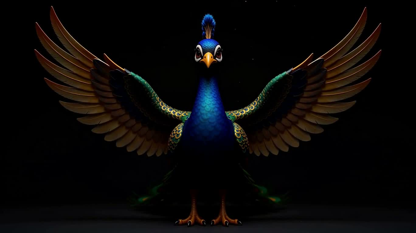Conte de fées du paon et du phénix au festival du printemps