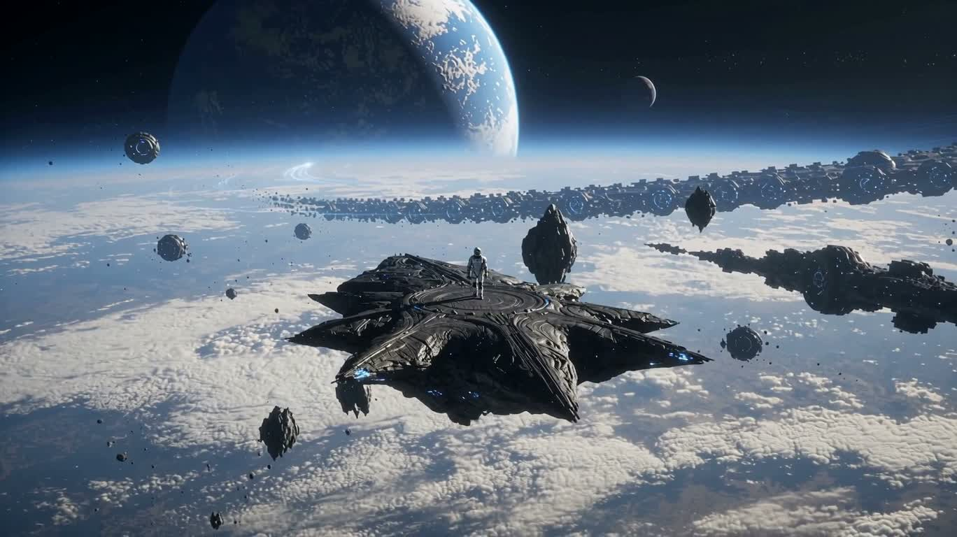 Signal bleu des ruines extraterrestres