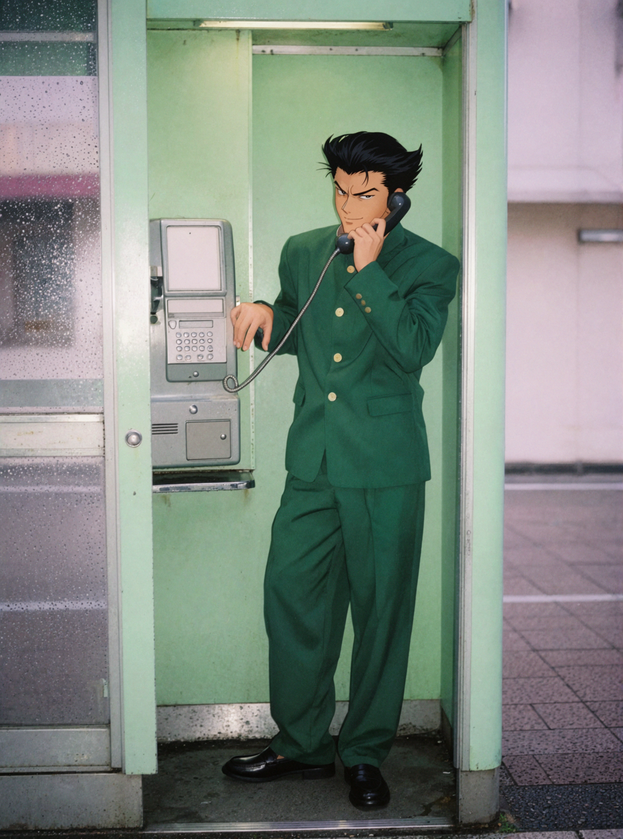 Yusuke Urameshi · A Laugh on the Other End — AI image creation