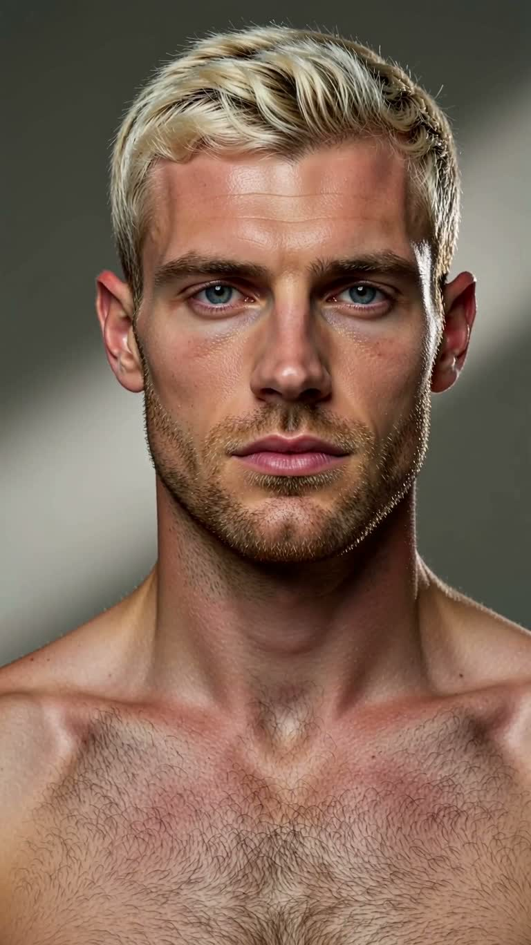 Close-up Portrait of a Blond Man