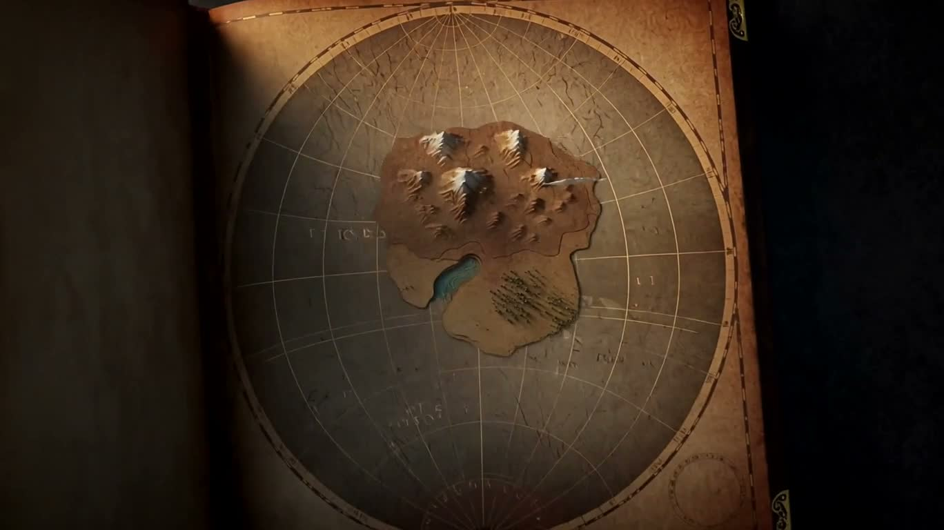 Paper Art Wonderland in an Ancient Map