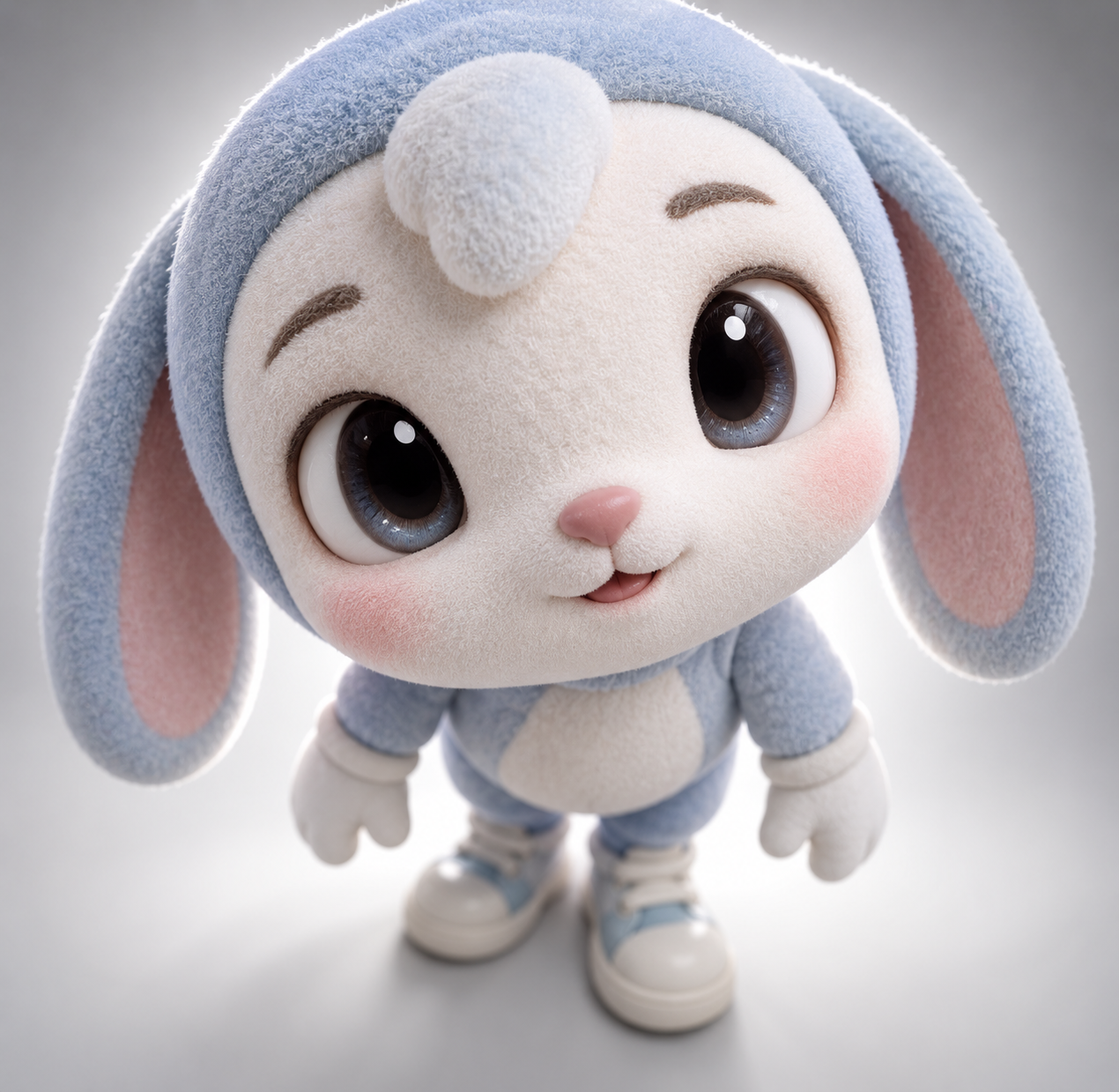 魚眼の強制遠近法によるキャラクター製品レンダリング