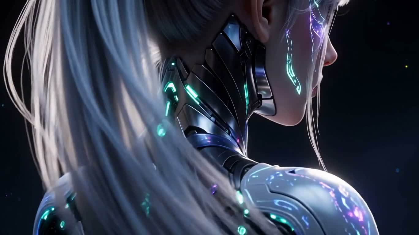Neon Cyber Female Android