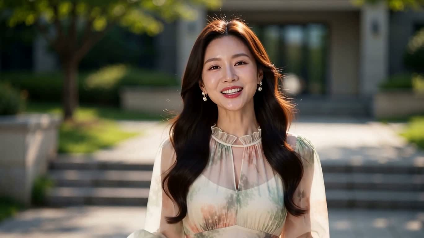 Sourire joyeux sous le soleil