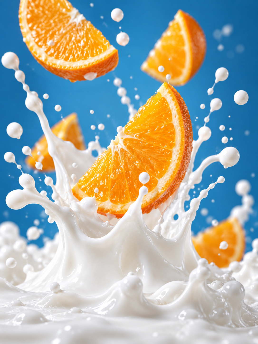 Éclaboussure commerciale de fruits et de lait