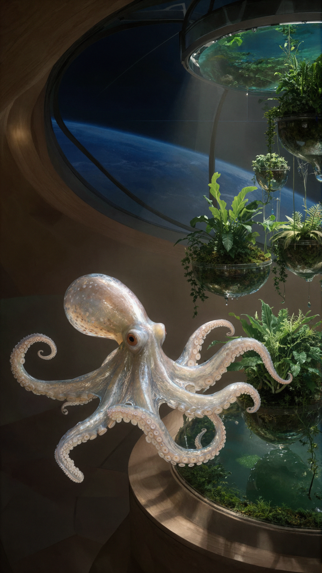 Space Octopus Greenhouse · Fantasy Concept — AI image creation