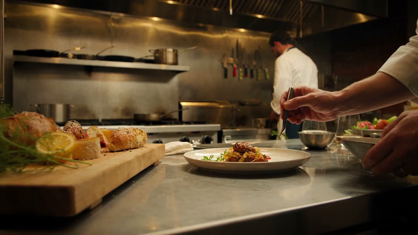 Dressage raffiné dans une cuisine chaleureuse