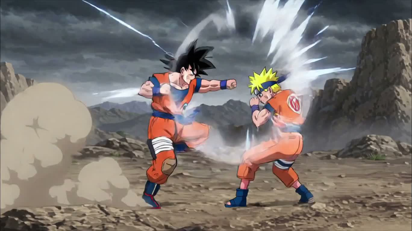 Goku contre Naruto : duel ultime en 2D