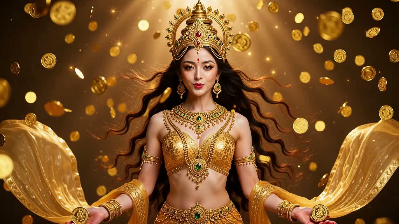 鎏金财富女神