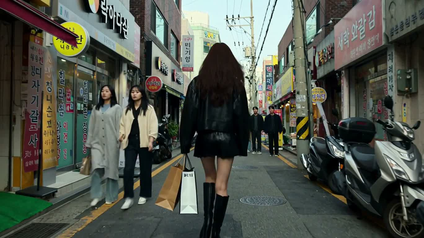ソウルの路地での冷静な反撃