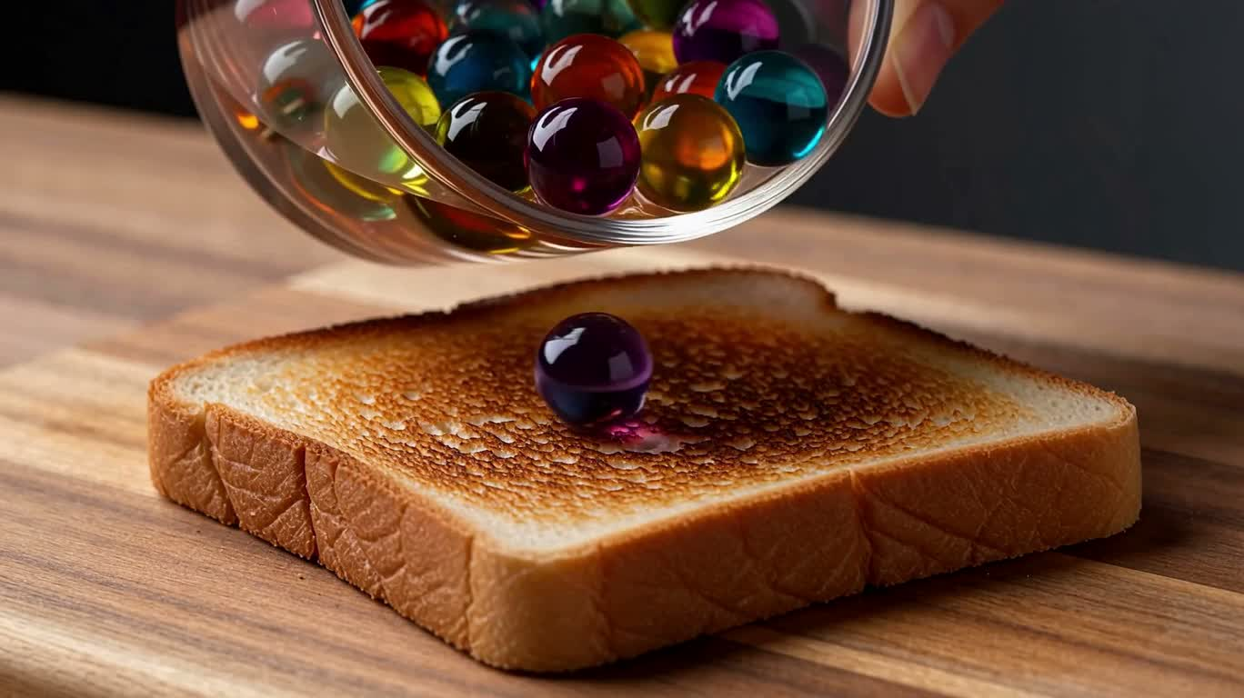 Bi thủy tinh hóa thành mứt phết bánh mì nướng